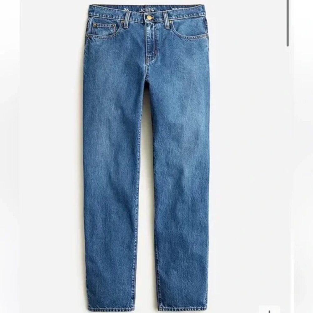 J. Crew Mid Rise Slouchy Straight Jeans Size 27 Turney Wash